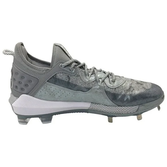 Under Armour Harper 8 Low ST Men's Size 11.5 Metal Baseball Cleats White Gray - Picture 3 of 8